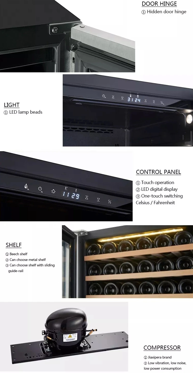 Inverter Wine Fridge Two Zone Built in Wine and Beverage Fridge