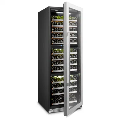 Gabinete de lujo para vinos/bodega/refrigerador para vinos/enfriador de vinos/refrigerador para vinos, zona de temperatura triple de 143 botellas