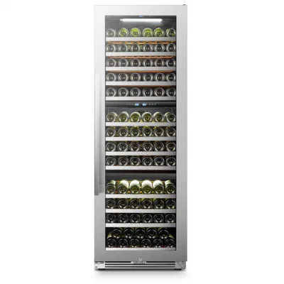 Gabinete para vinos de triple zona de 157~165 botellas/enfriador de vinos/refrigerador para vinos/refrigerador para vinos